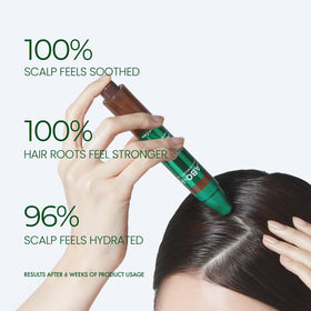 LABO-H label detail showing key actives for scalp support and hydration
