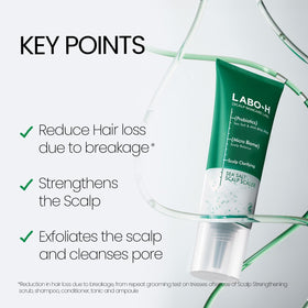 LABO-H texture close-up showing fine sea salt particles and creamy base for gentle exfoliation