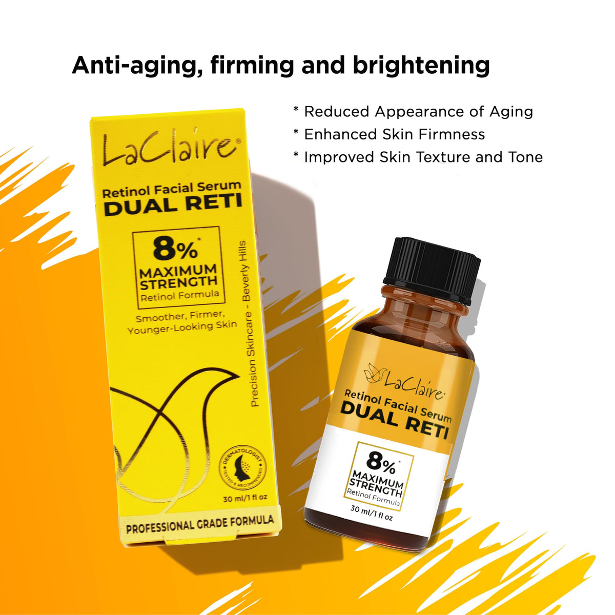 LaClaire ingredients label close-up, transparent formula details and safety benefit