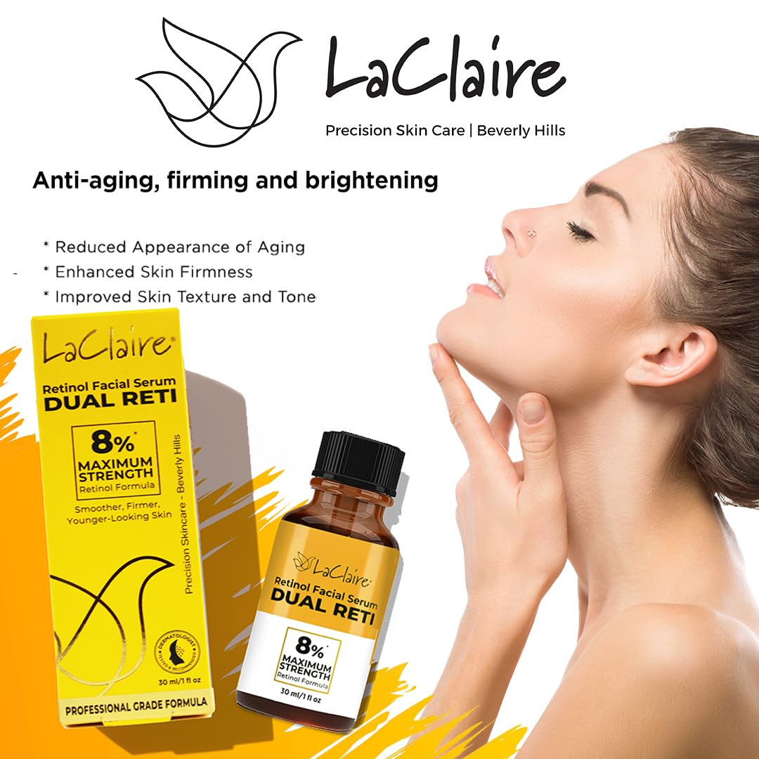 LaClaire close-up of serum texture on skin, smooth lightweight absorption benefit