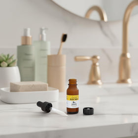 LaClaire bottle in hand for scale showing 15ml travel-friendly convenience benefits