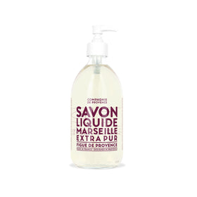 La Compagnie de Provence front glass bottle showing fig fragrance and elegant pump