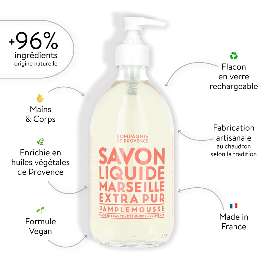 La Compagnie de Provence label close-up highlighting Savon de Marseille authenticity and ingredients