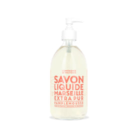 La Compagnie de Provence glass pump bottle front view showing premium design and clarity