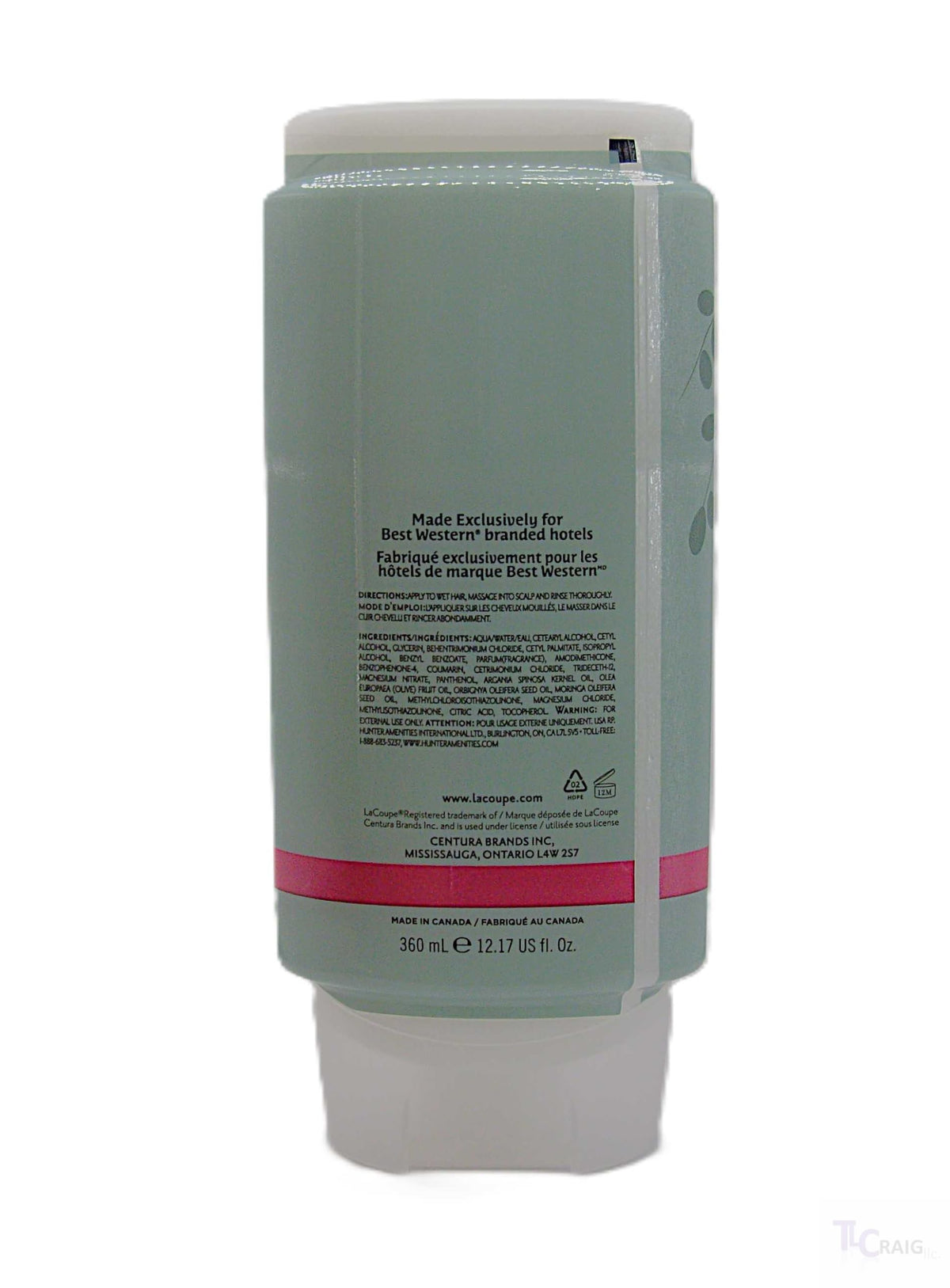 LACOUPE label ingredients detail highlighting argan oil complex benefit