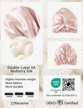 LaCourse close-up of 22 momme silk weave showing smooth texture benefit: reduces friction