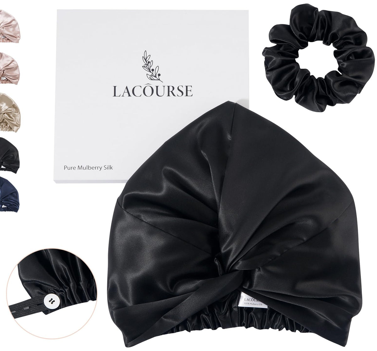 LaCourse bonnet front view showing snug anti-slip fit and smooth finish