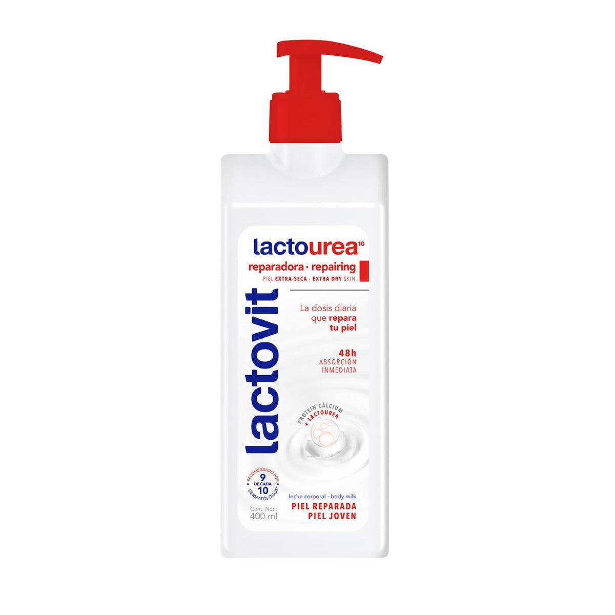 Lactovit front packaging 400ml showing product name and volume for clear identification and benefit