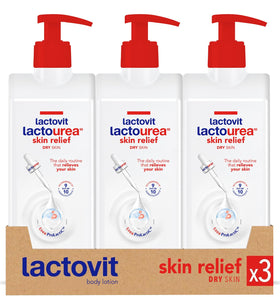 Lactovit front packaging showing three 400ml bottles and clear product benefits