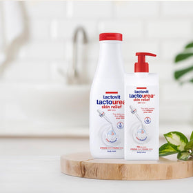 Three Lactovit bottles neatly arranged to show value pack and consistent care