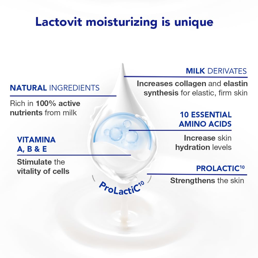 Lactovit pump dispense closeup demonstrating easy, controlled product use