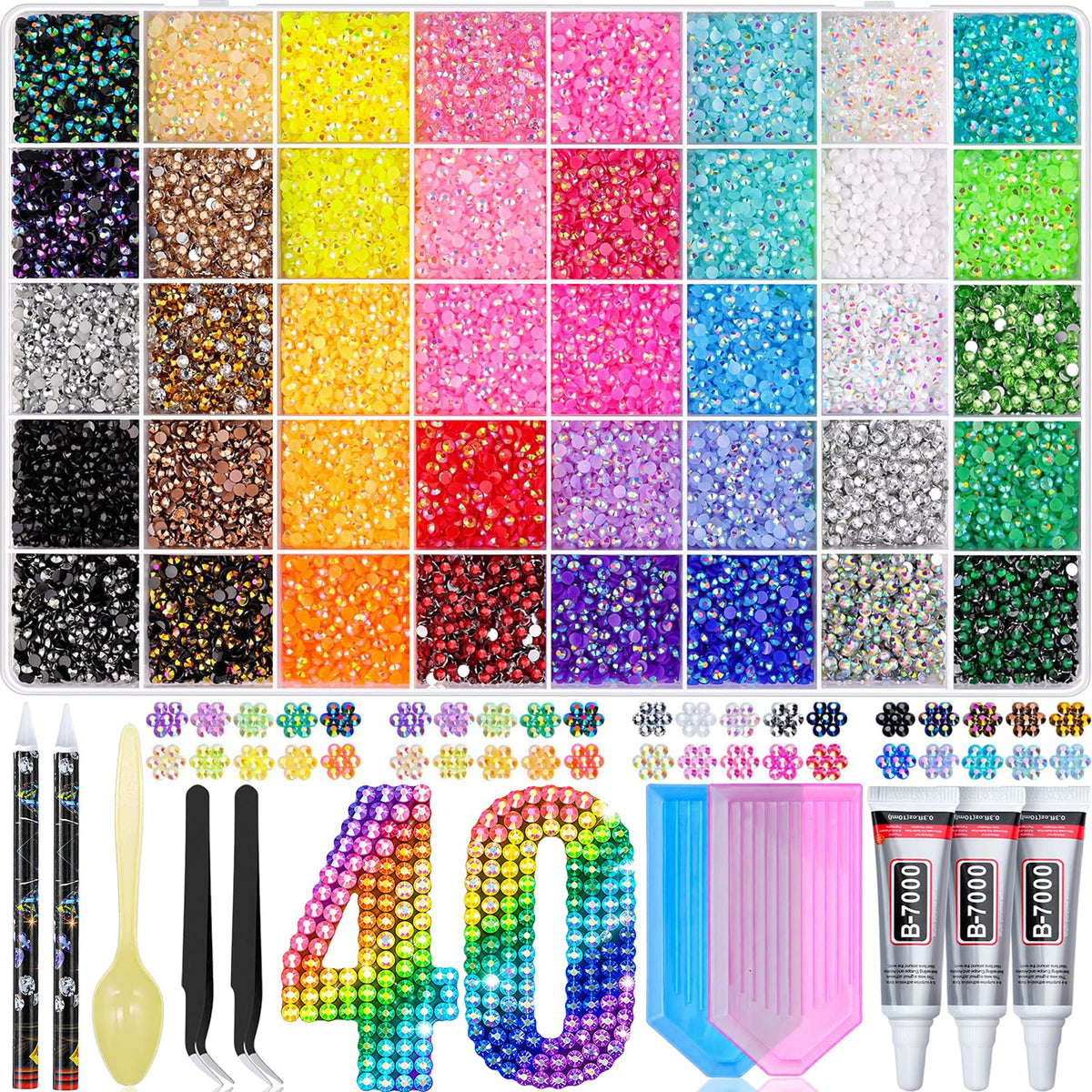 Lacuewa front packaging showing kit components and color count for quick starter benefit