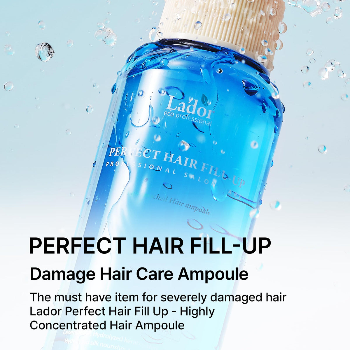 LA'DOR ampoule open with visible lightweight liquid texture and nourishment