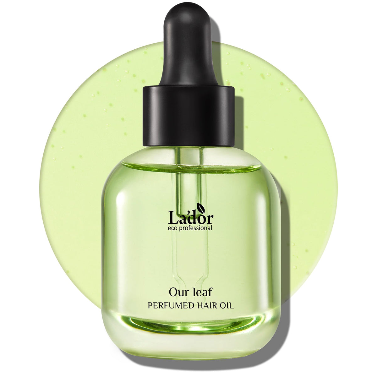 LA'DOR front glass bottle showing product and sleek packaging for visual appeal