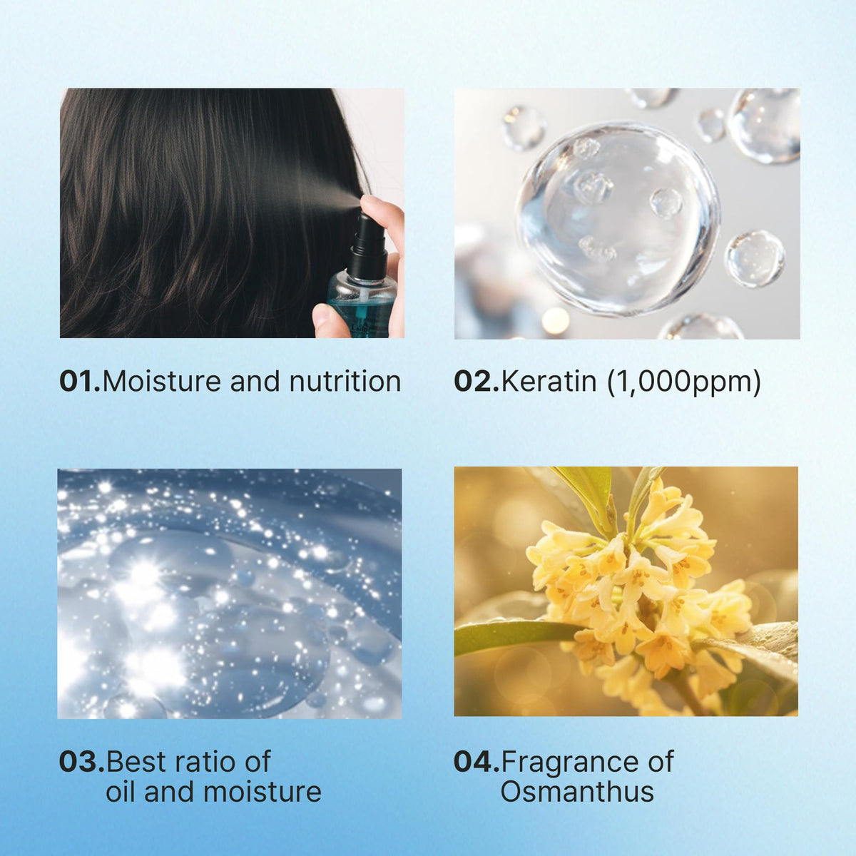 LA'DOR mist next to bag conveying portable refresh and fragrance