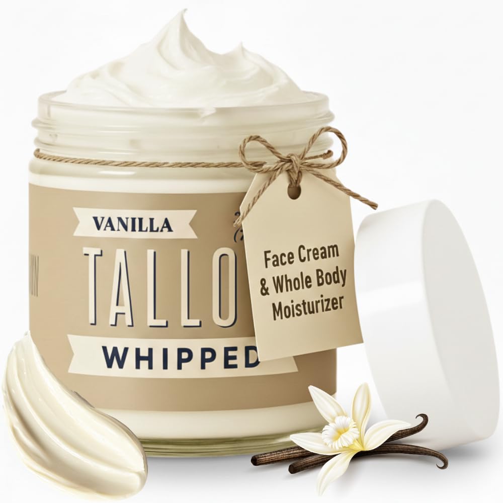 Lady May Tallow front jar showing clean packaging and product benefit hydration