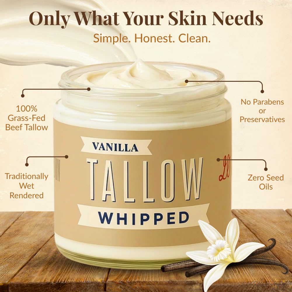 Lady May Tallow whipped texture close-up demonstrating smooth melt-on-contact hydration