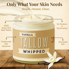 Lady May Tallow whipped texture close-up demonstrating smooth melt-on-contact hydration