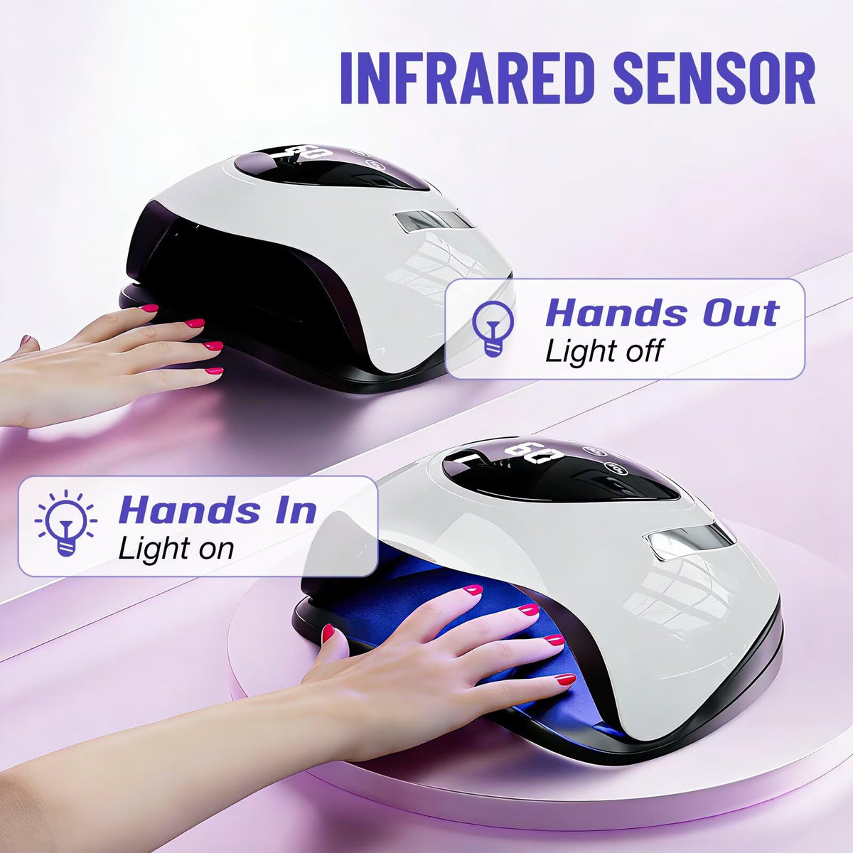 LadyMisty detachable base removed to show toenail access for easy pedicure use
