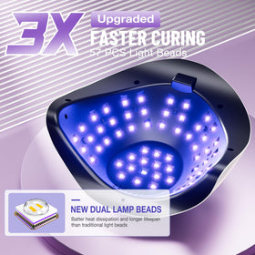 LadyMisty close-up of 57 LED beads evenly arranged for uniform curing and reduced hotspots