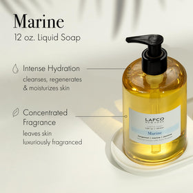 LAFCO NEW YORK pump and label detail highlighting readable scent notes benefit: clarity