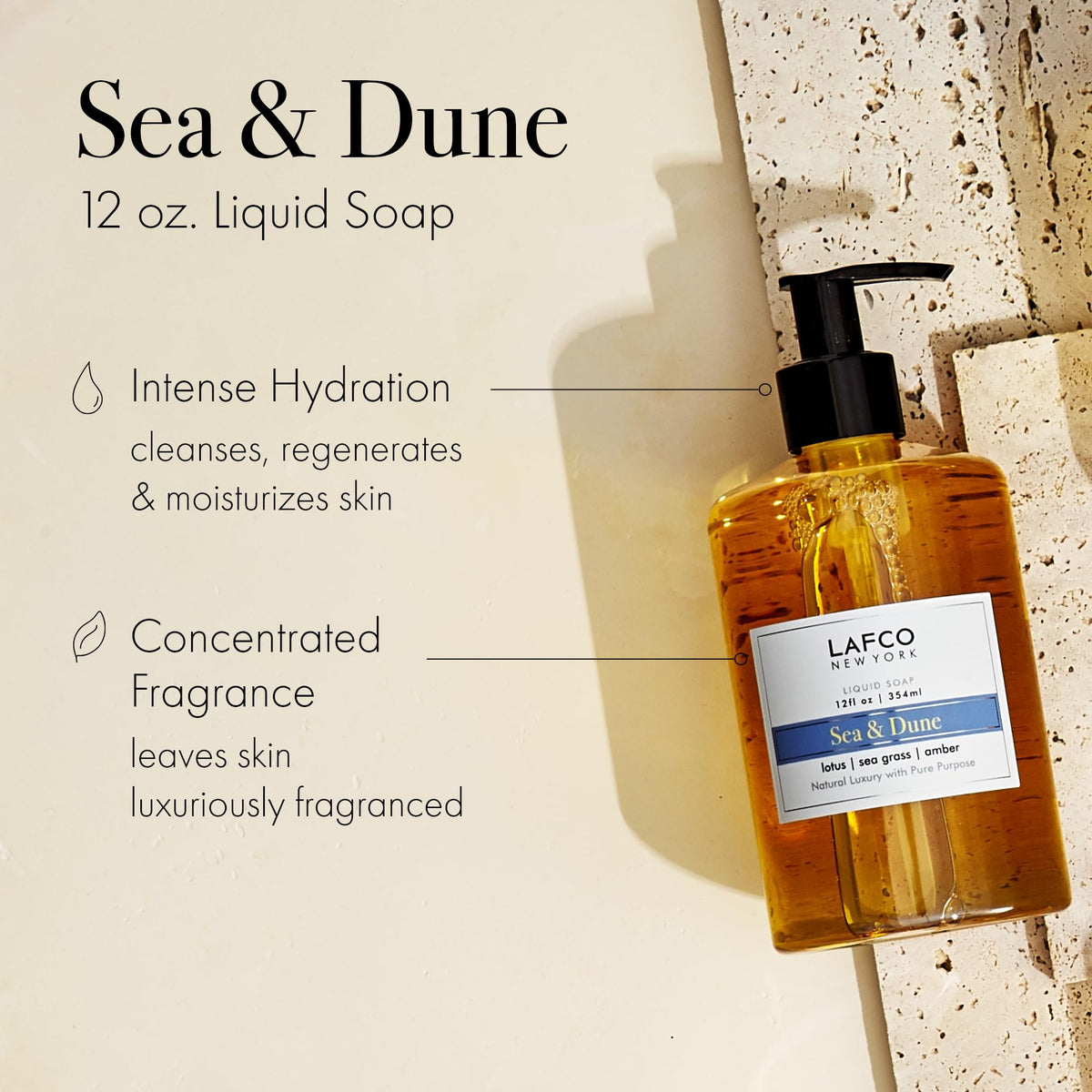 LAFCO NEW YORK pump action dispensing moisturizing olive-oil soap