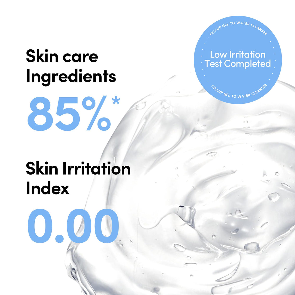 LAGOM application demo massaging gel on skin, showing gentle cleansing benefit
