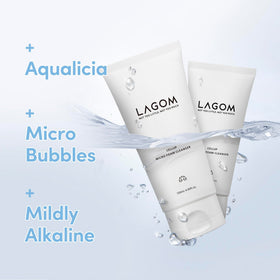 LAGOM texture close-up highlighting creamy micro-foam for effective lifting of impurities