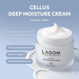 LAGOM close-up cream texture highlighting silky absorption and hydration