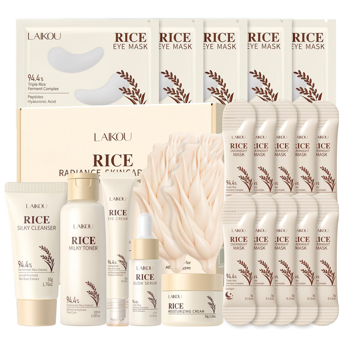 LAIKOU front packaging showing complete skincare set, great gift presentation