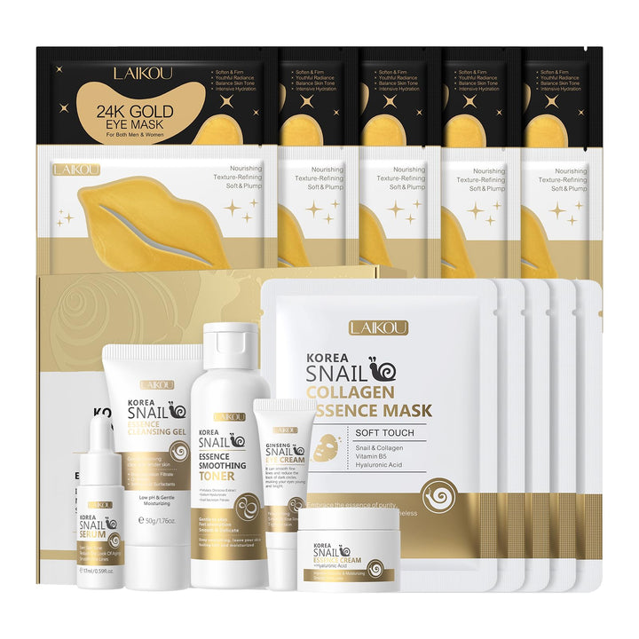 LAIKOU front packaging showing full skincare set and easy routine