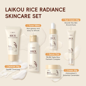 LAIKOU rice cleanser pump close-up showing texture for gentle cleansing