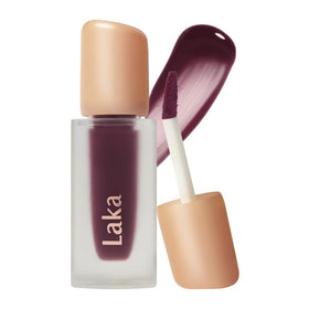 Laka front packaging showing shade #123 Berry and glassy finish benefit