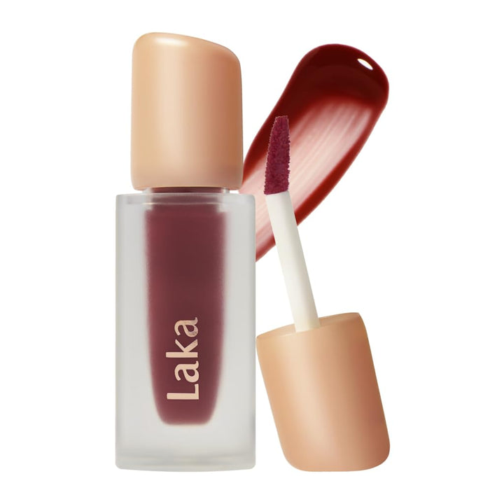 Laka front packaging showing shade #120 Rose and glassy finish benefit