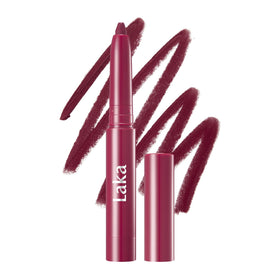 Laka front packaging showing pencil and mauve shade, professional finish benefit