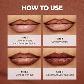 Laka lip liner on bathroom vanity styled with accessories showing daily routine fit
