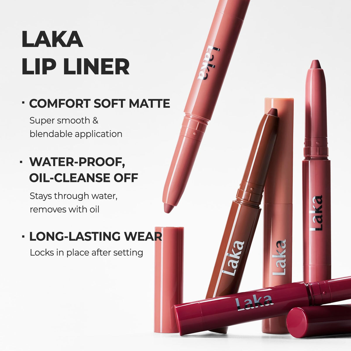 Laka swatches on arm demonstrating rich pigment and blendability for color choice benefit