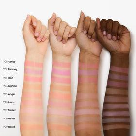 Laka blush held in hand to show true size and portability advantage