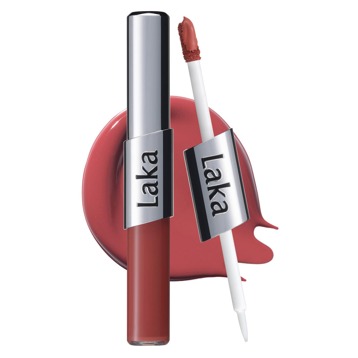 Laka front packaging showing compact dual-ended pen and shade