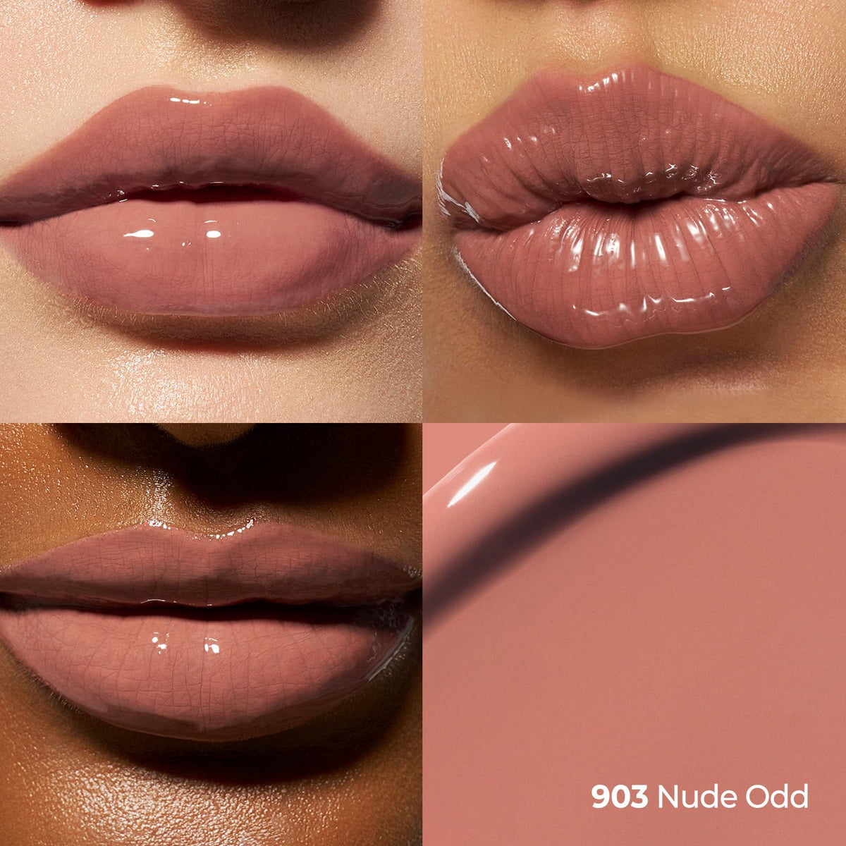 Laka swatch of #903 Nude Odd on arm showing true shade benefit: accurate color preview