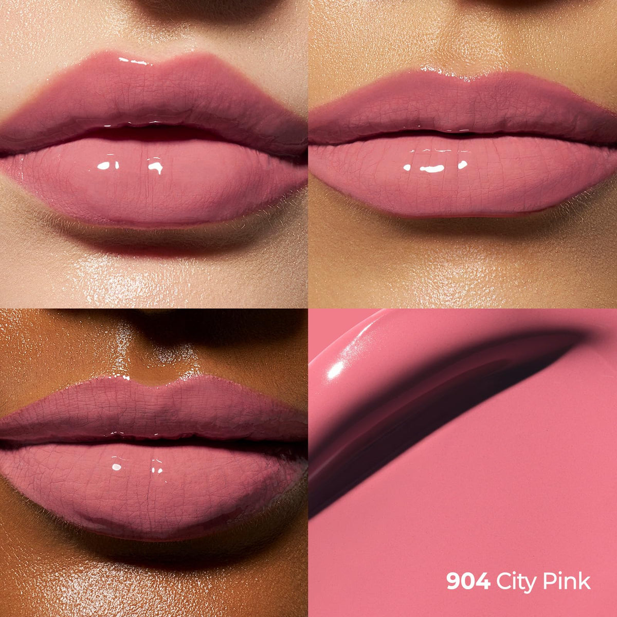 Laka swatch of #904 City Pink on arm illustrating true color payoff