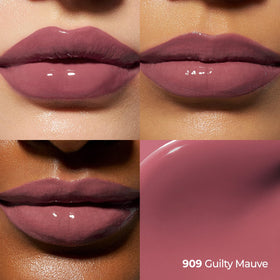 Laka swatches on arm illustrating #909 guilty mauve pigmentation and layering options
