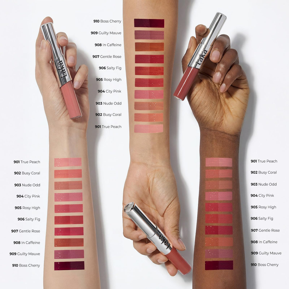 Laka product with lip liner and prep mask showing how it integrates into routine