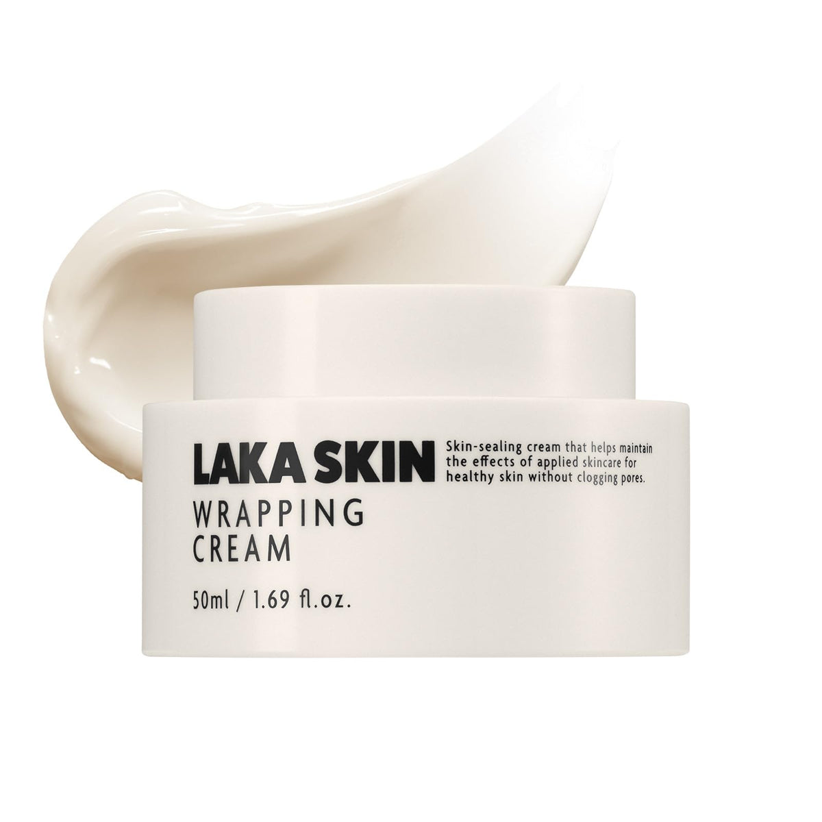 Laka front jar showing product packaging and immediate brand recognition and benefit