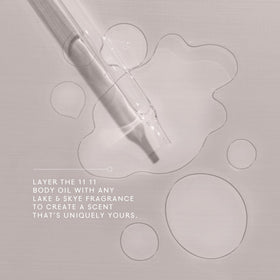 Lake & Skye oil texture on skin demonstrating quick absorption benefit