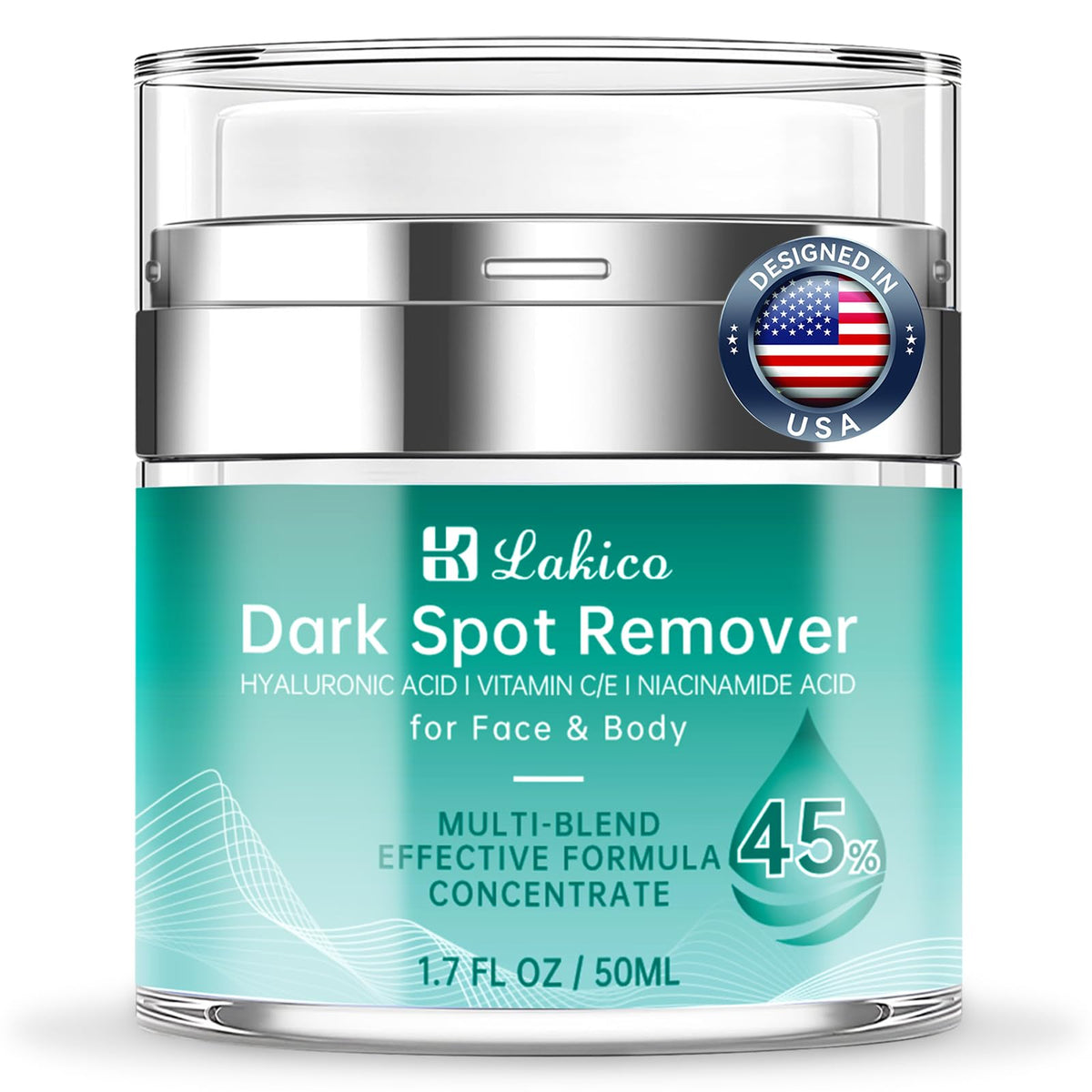 Lakico front packaging showing bottle and product name, clear corrective benefits