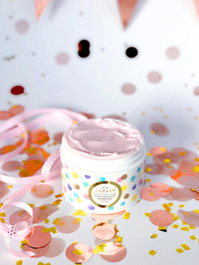 LALICIOUS applying body butter to shoulder demonstrating non-greasy absorption