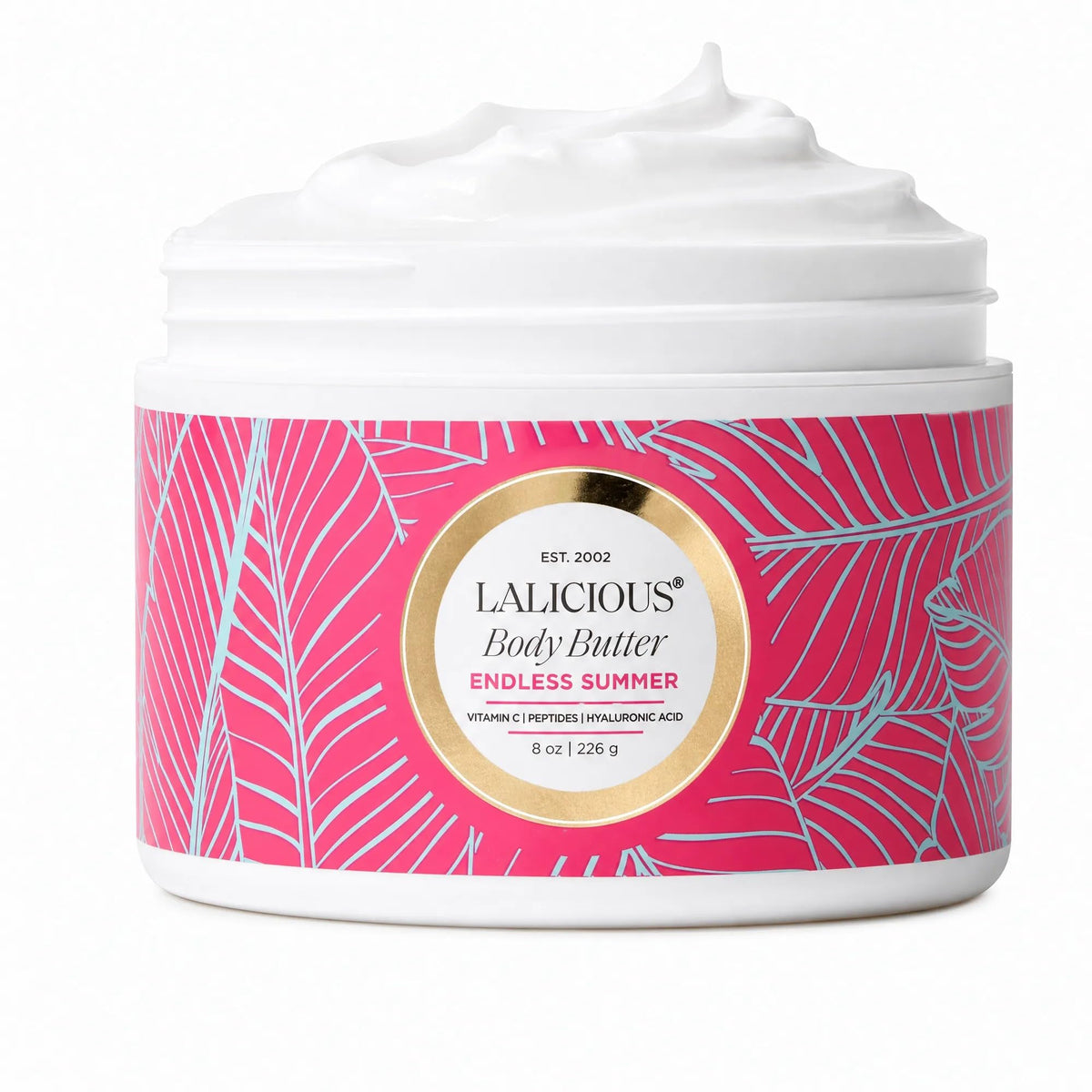 LALICIOUS front jar showing label and 8oz size with clean packaging