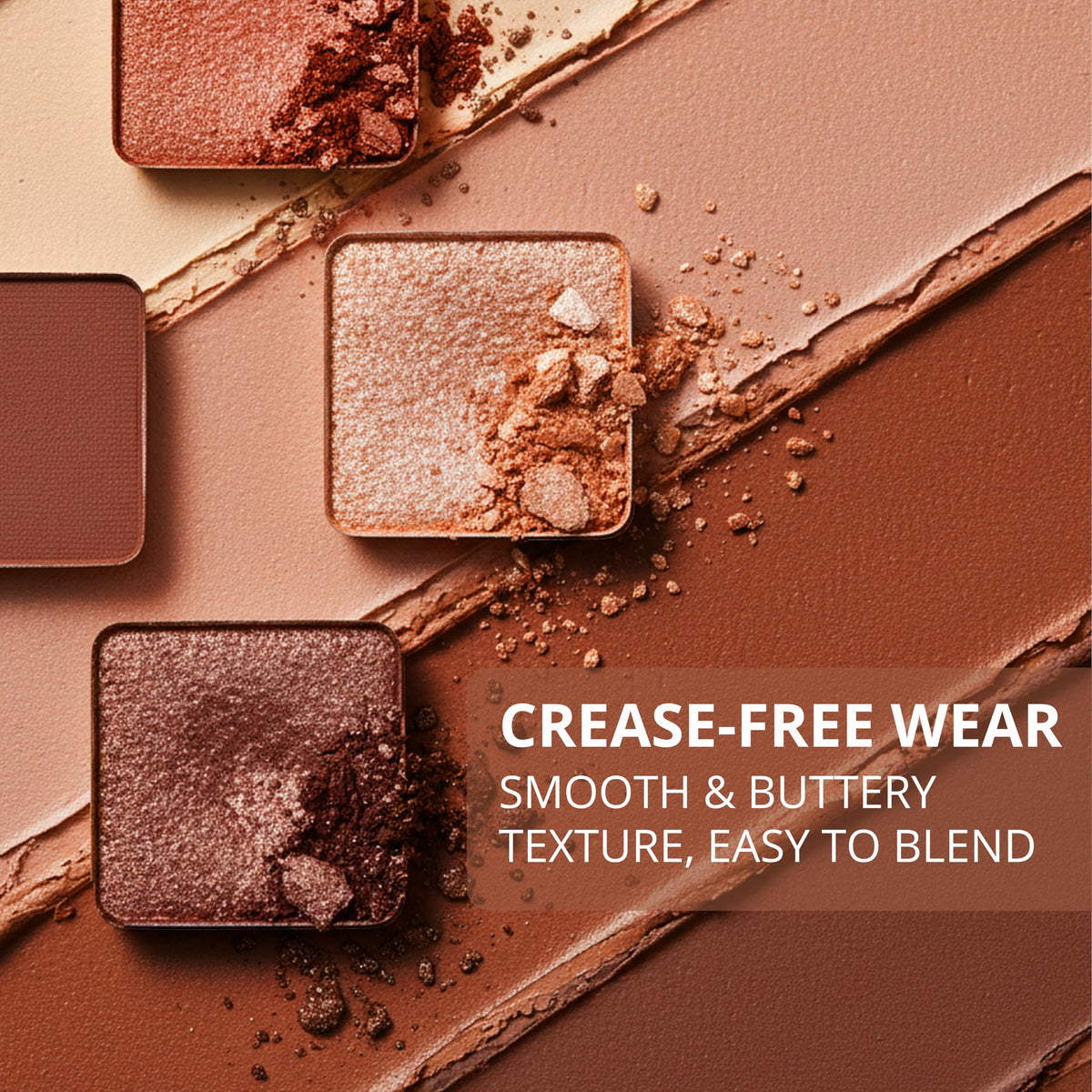 Lamora close-up of powder pans showing buttery texture and blendable benefit