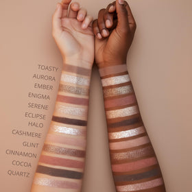 Lamora matte shade applied to crease illustrating soft definition and easy blending